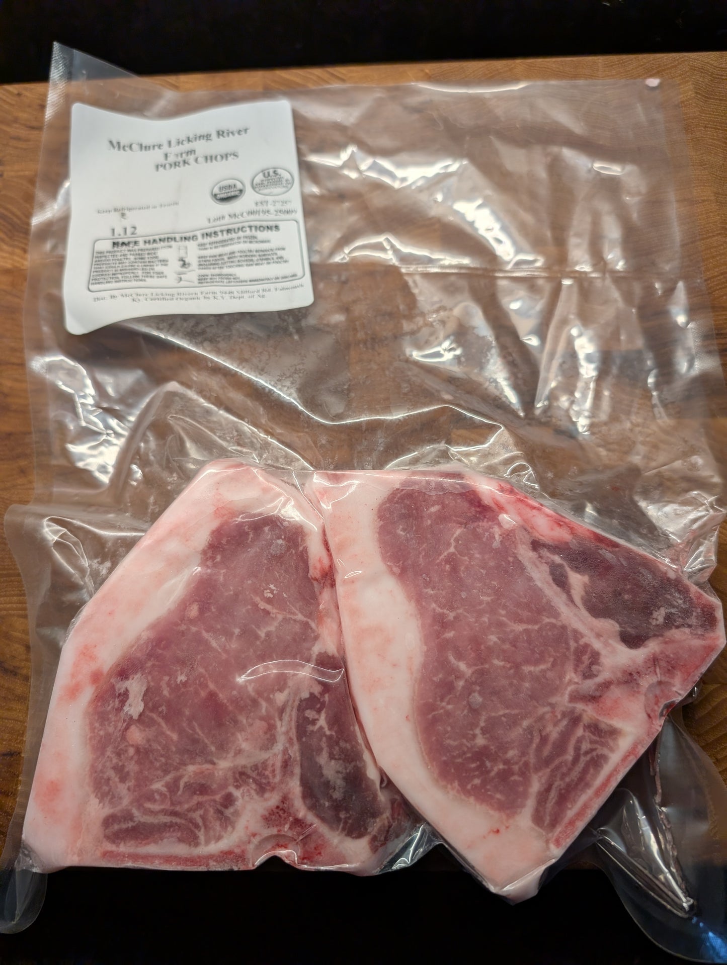 Pork Chops Organic Mangalista Gourmet Pasture Raised