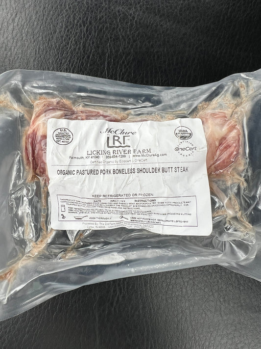 Organic Mangalista Gourmet Pastured Shoulder Butt Steak